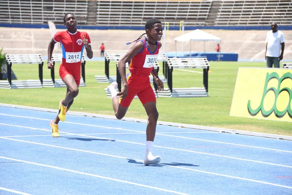 11-year-old Daniel Glaves of Red Hills Road Primary equalled the 300m record of 41.81 set in 2011 by Christopher Taylor. Mercado Williams of Naggo Head Primary was second in 42.62.