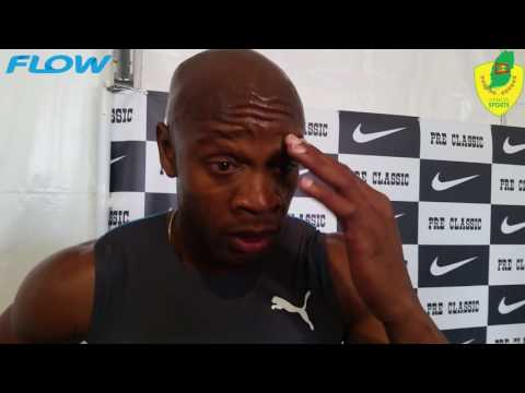 Asafa Powell disappointed with defective mic at Prefontaine Classic