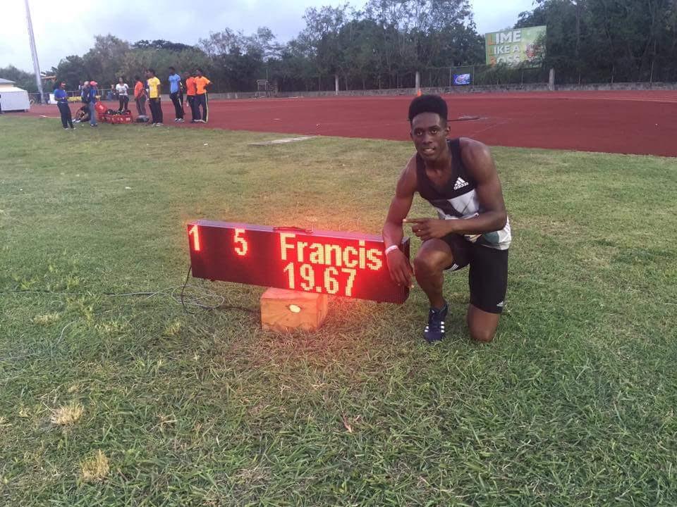 Francis runs 19.67, but ….