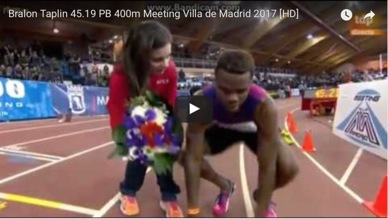 Bralon Taplin runs 45.19 PB at Meeting Villa de Madrid 2017