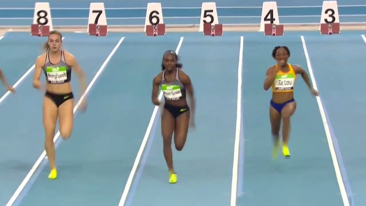 Gayon Evans 2nd behind Asher-Smith WL 7.13