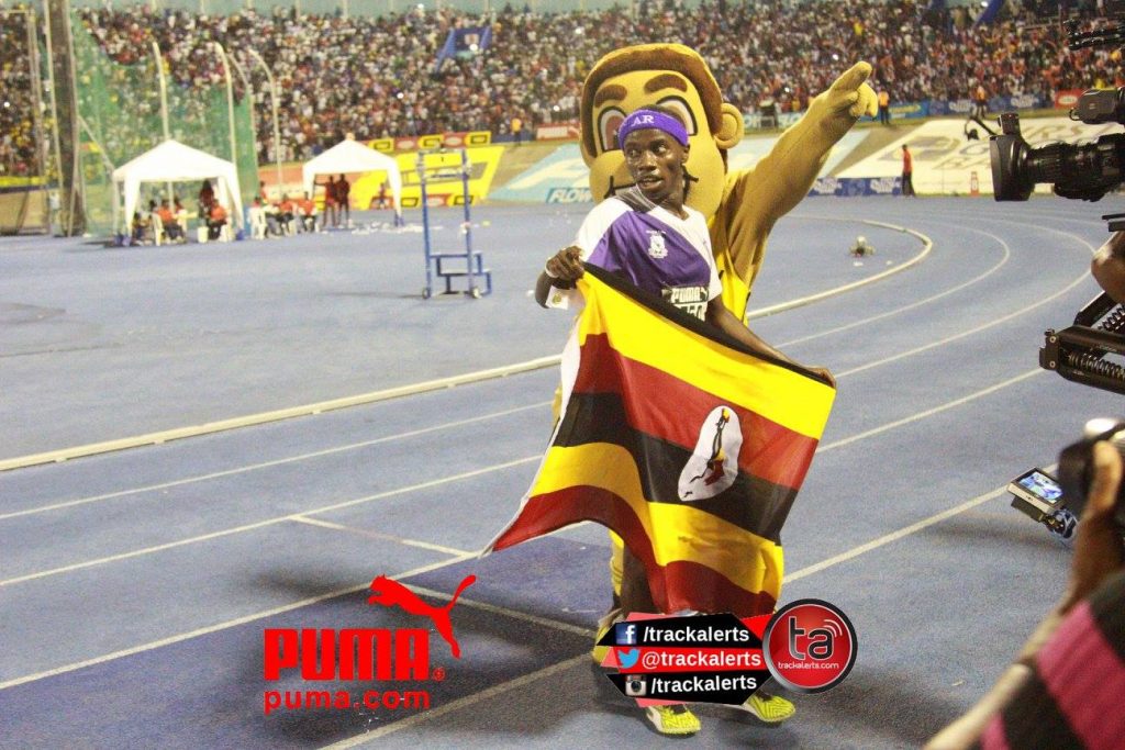 WhatsYourSay on Ari Rodgers waving the Ugandan flag at Champs 