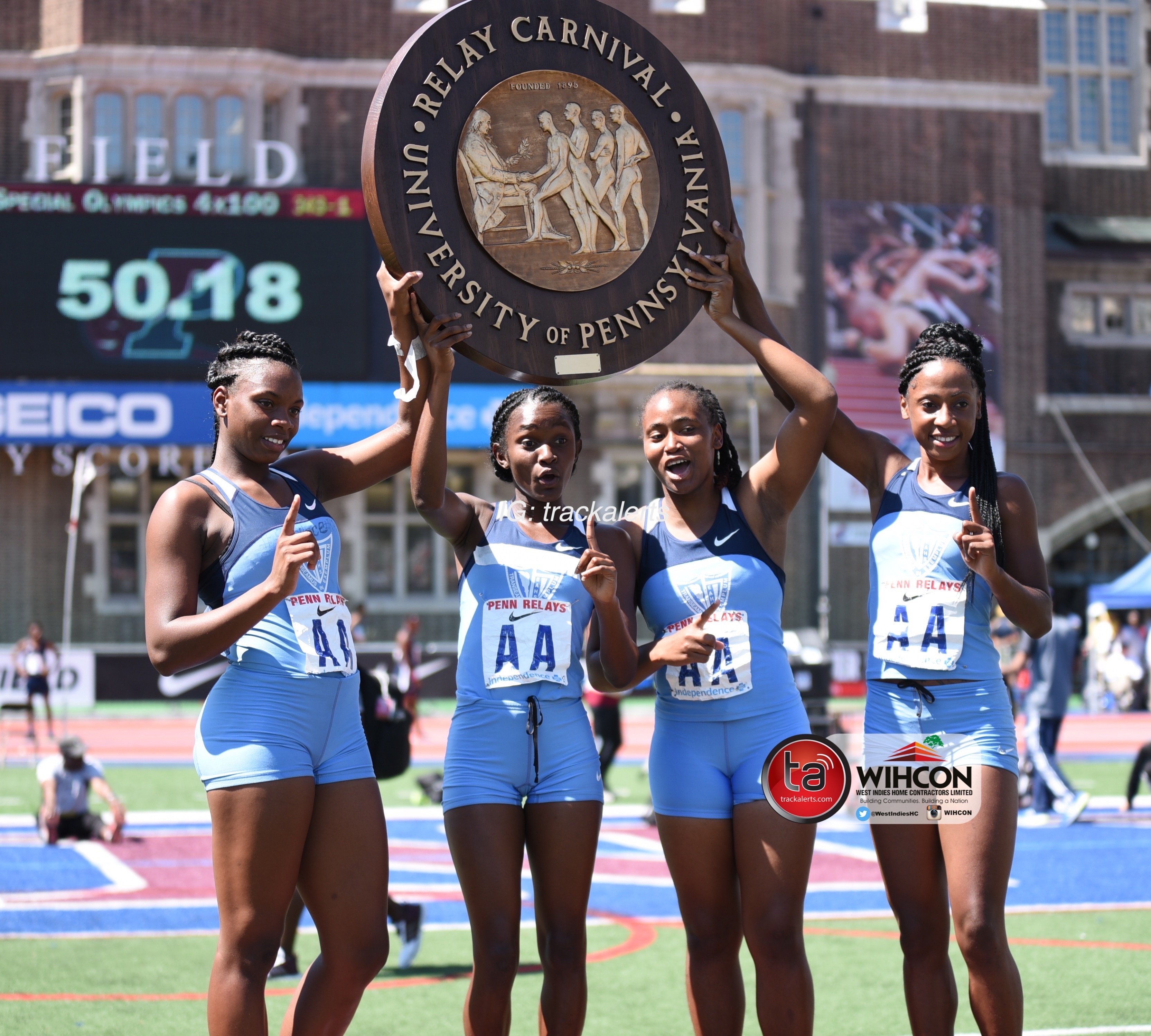 Edwin Allen takes 4x100m in CR time at Penn Relays