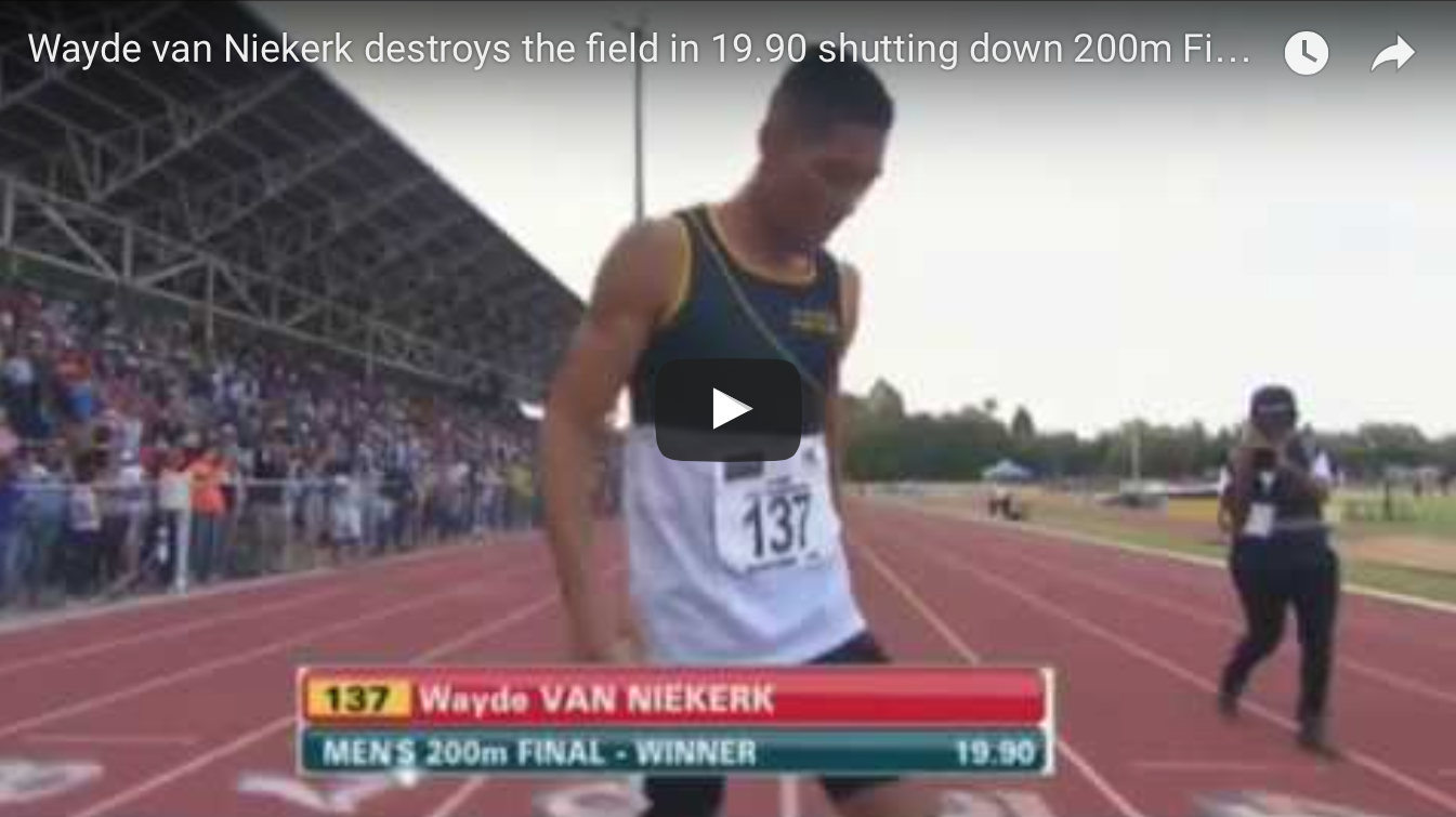 Wayde van Niekerk wins 200m final in 19.90 #SAChamps2017