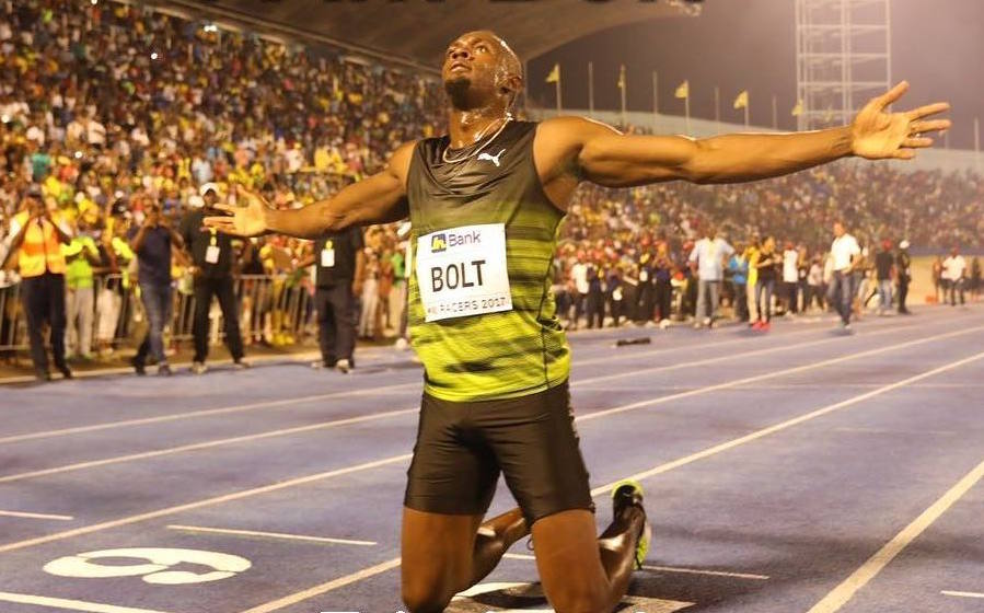 Bolt wins final 100m on local soil #JNRacersGrandPrix