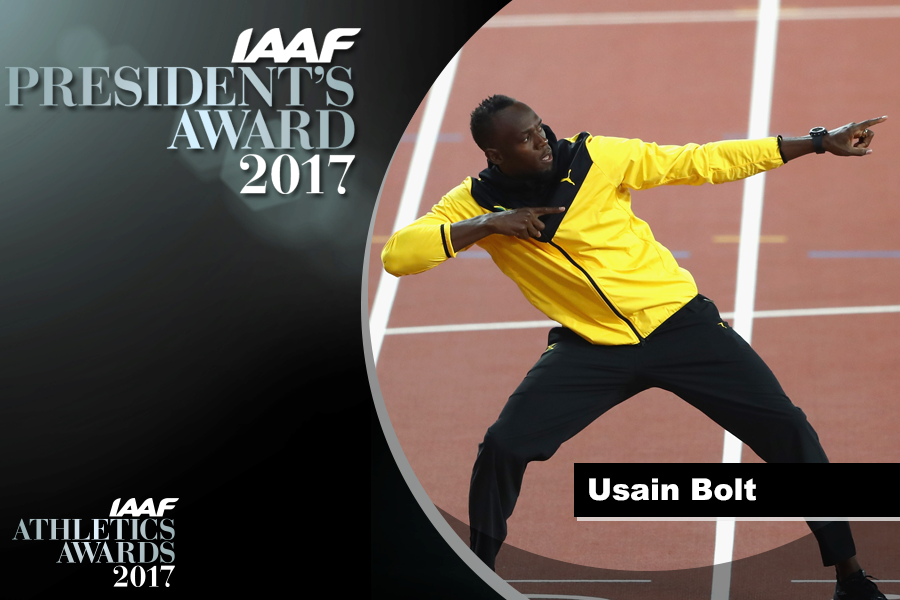 Bolt gets President’s Award at IAAF Gala
