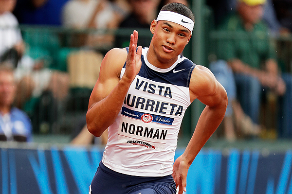 Norman enters sprint history in 9.86s