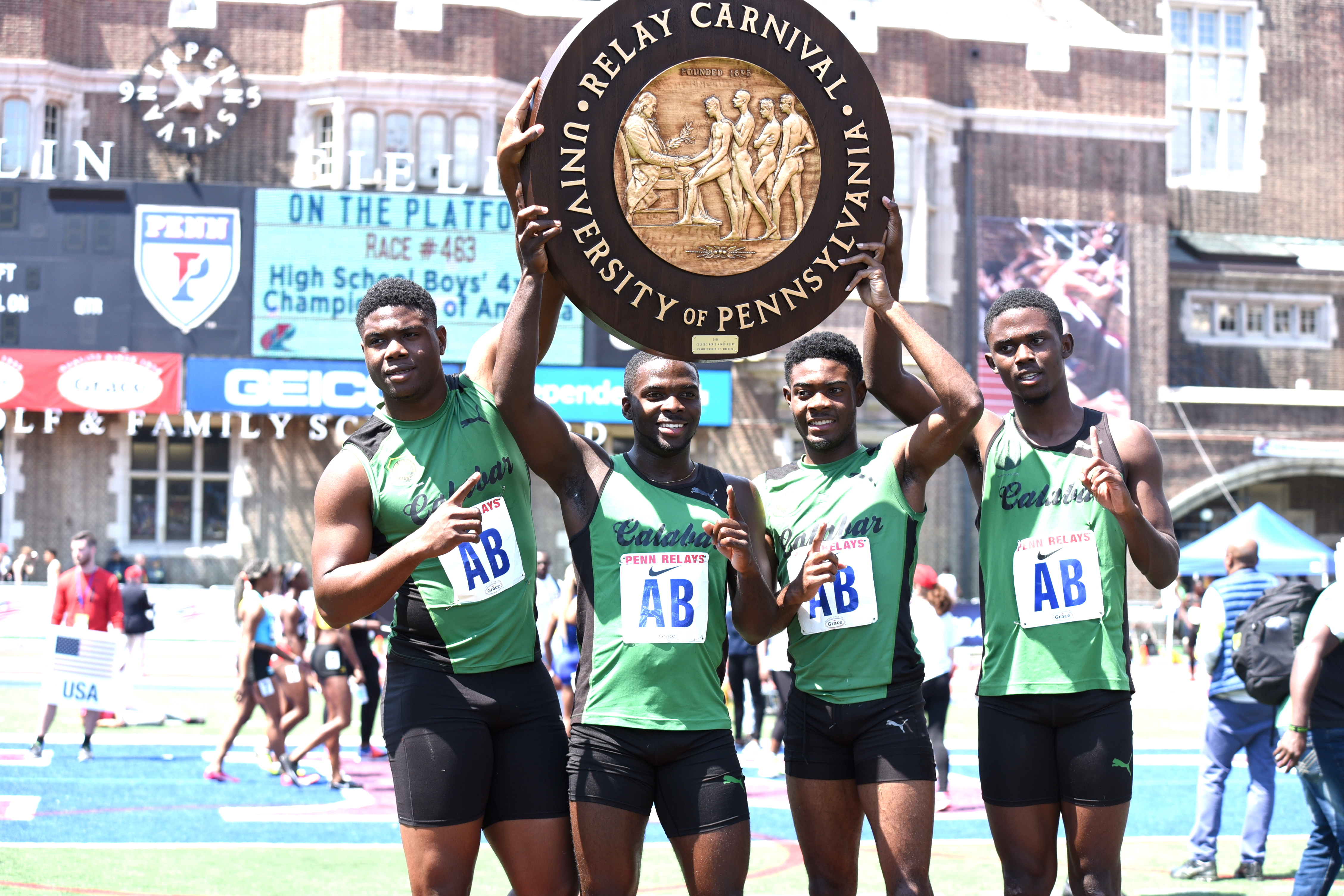 Calabar sizzles to 4x100m victory at Penn Relays
