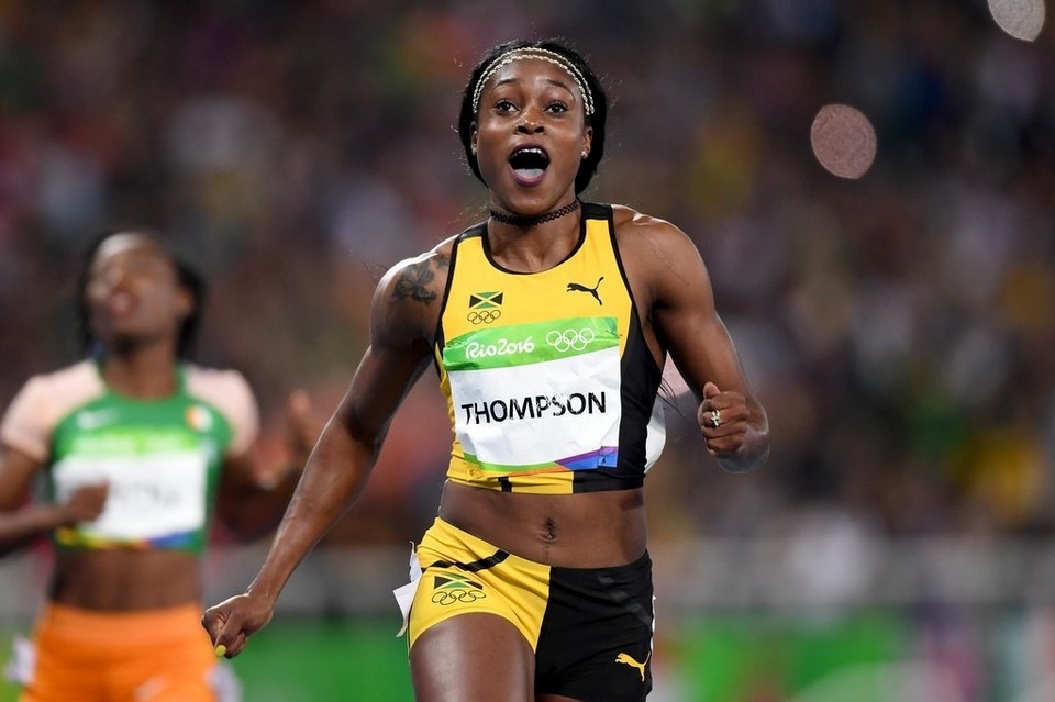 Thompson-Herah runs away with 100m race in Kingston