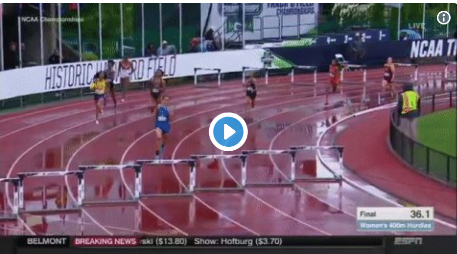 Watch Sydney McLaughlin 53.96 run to win at NCAA Championships