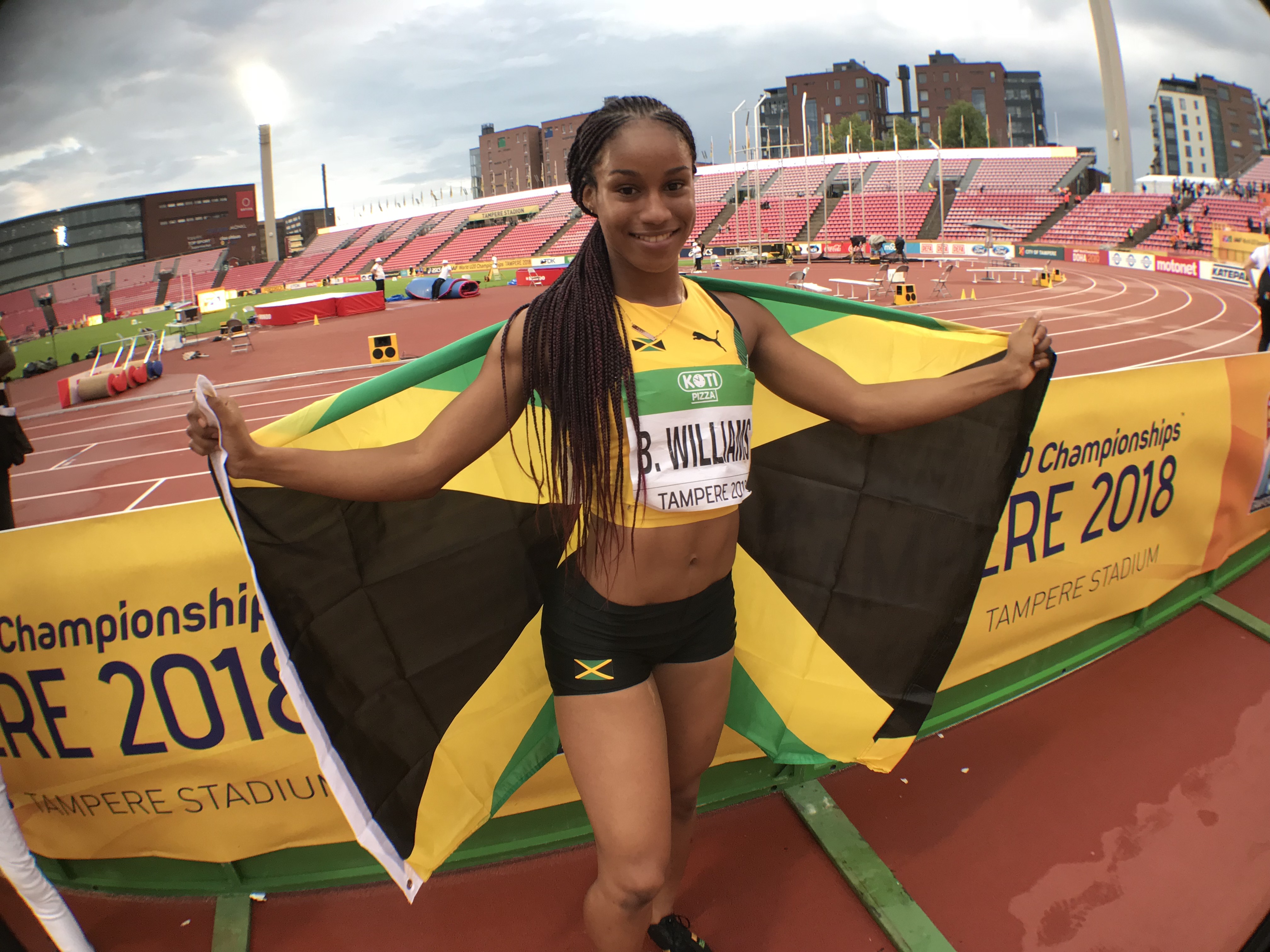 Briana Williams pleased with support after positive test