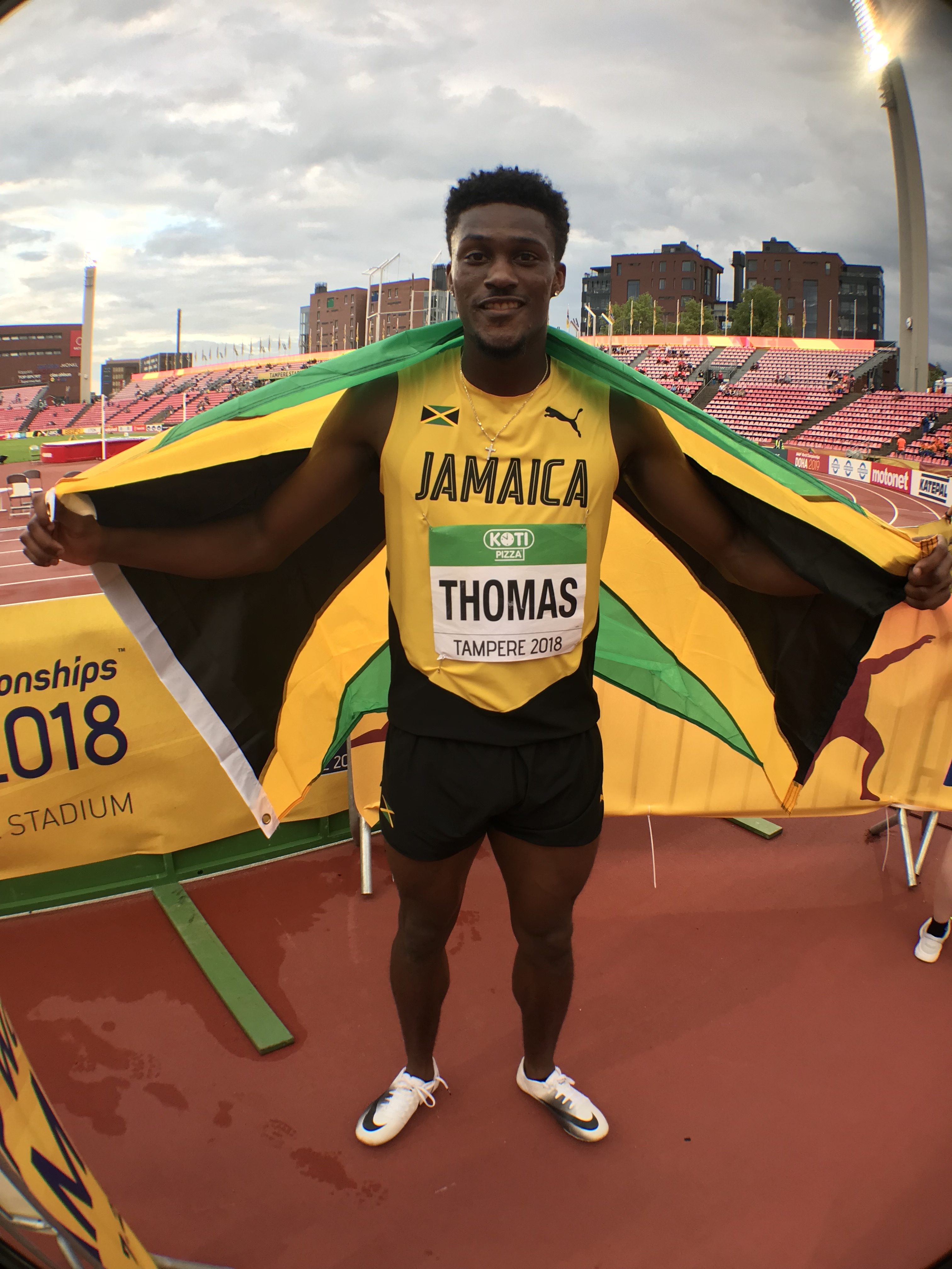 Jamaican Thomas wins 60H at Wooo Pig Classic