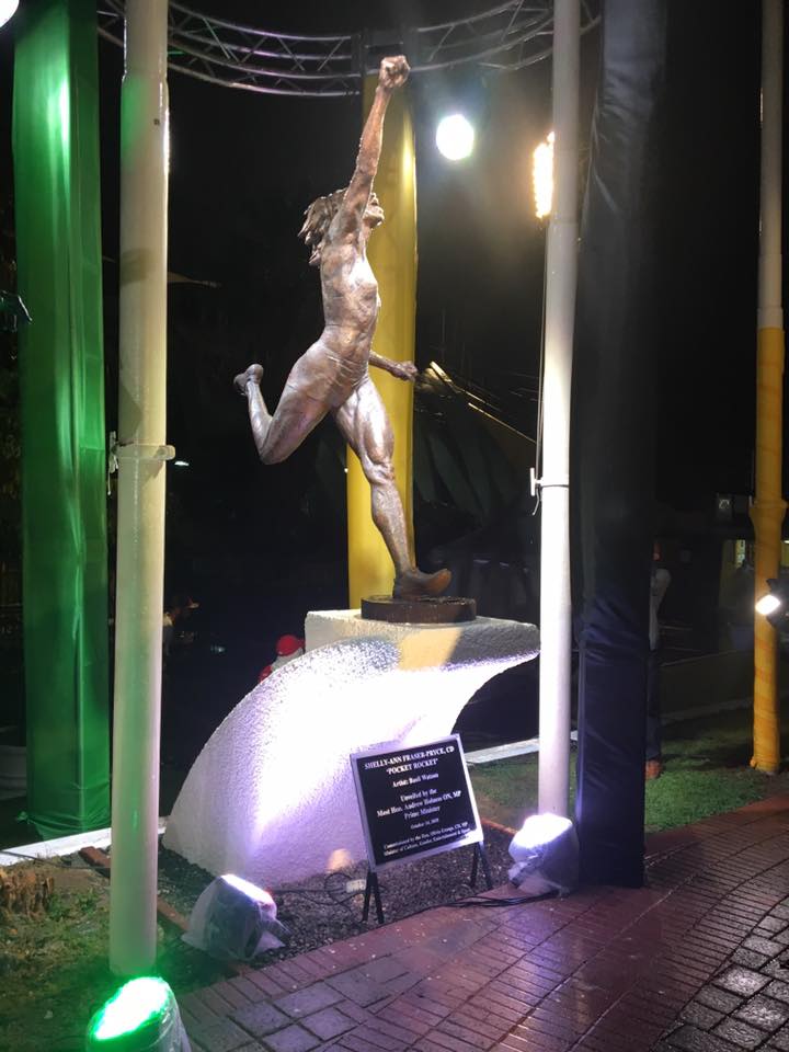 Shelly-Ann Fraser-Pryce's Statue unveiled in Statue Park