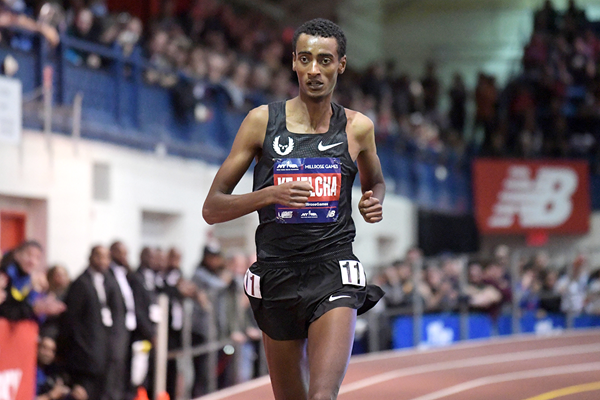 Kejelcha breaks world indoor mile record with 3:47.01 in Boston