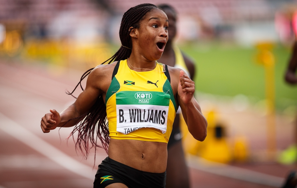Briana Williams in 100/200m at Jubilee Series 2.3