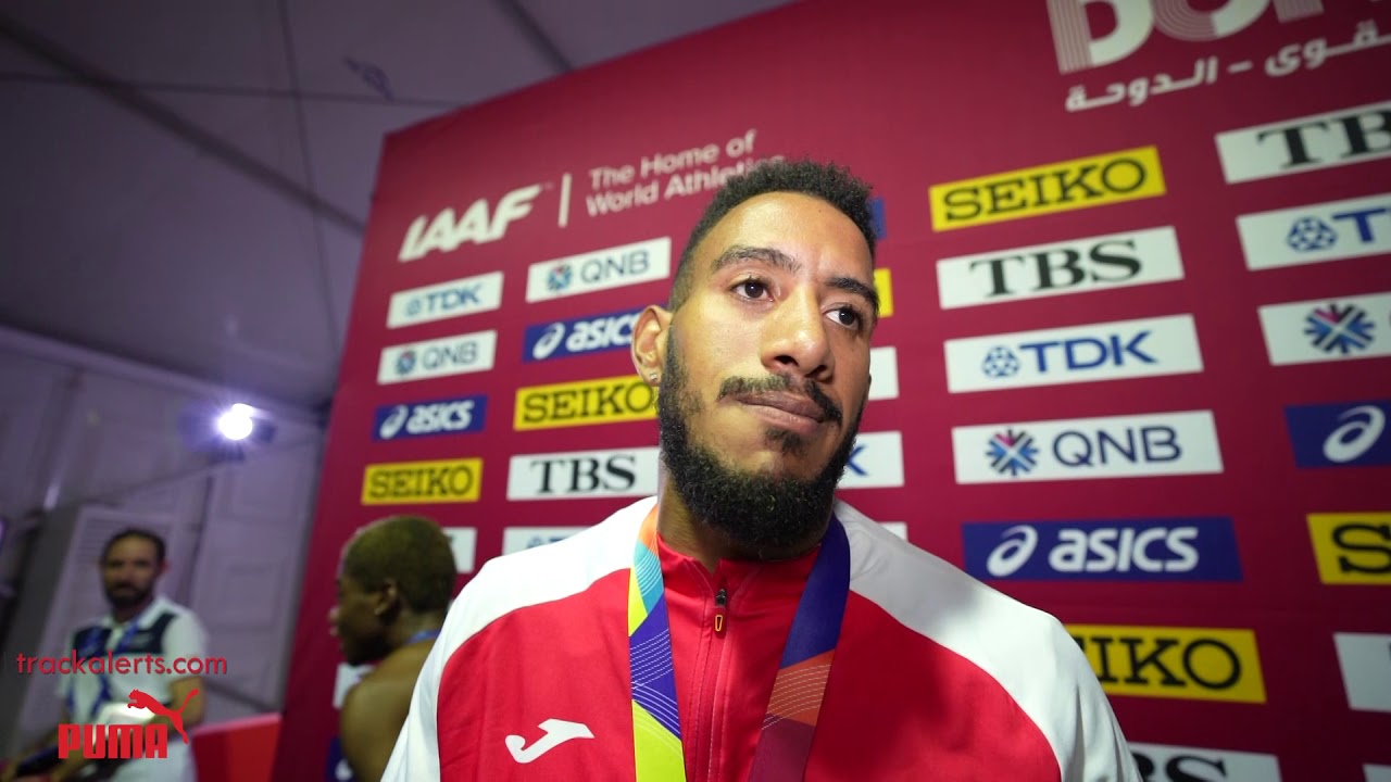 Orlando Ortega reacts to McLeod interference in 110H final #Doha2019