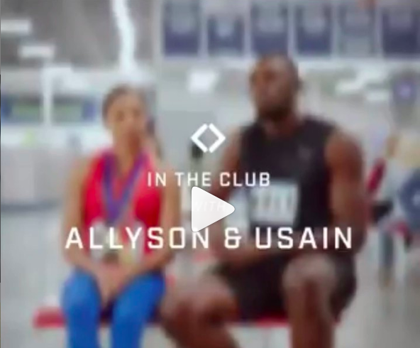Allyson Felix and Usain Bolt in Sam's Club Ad