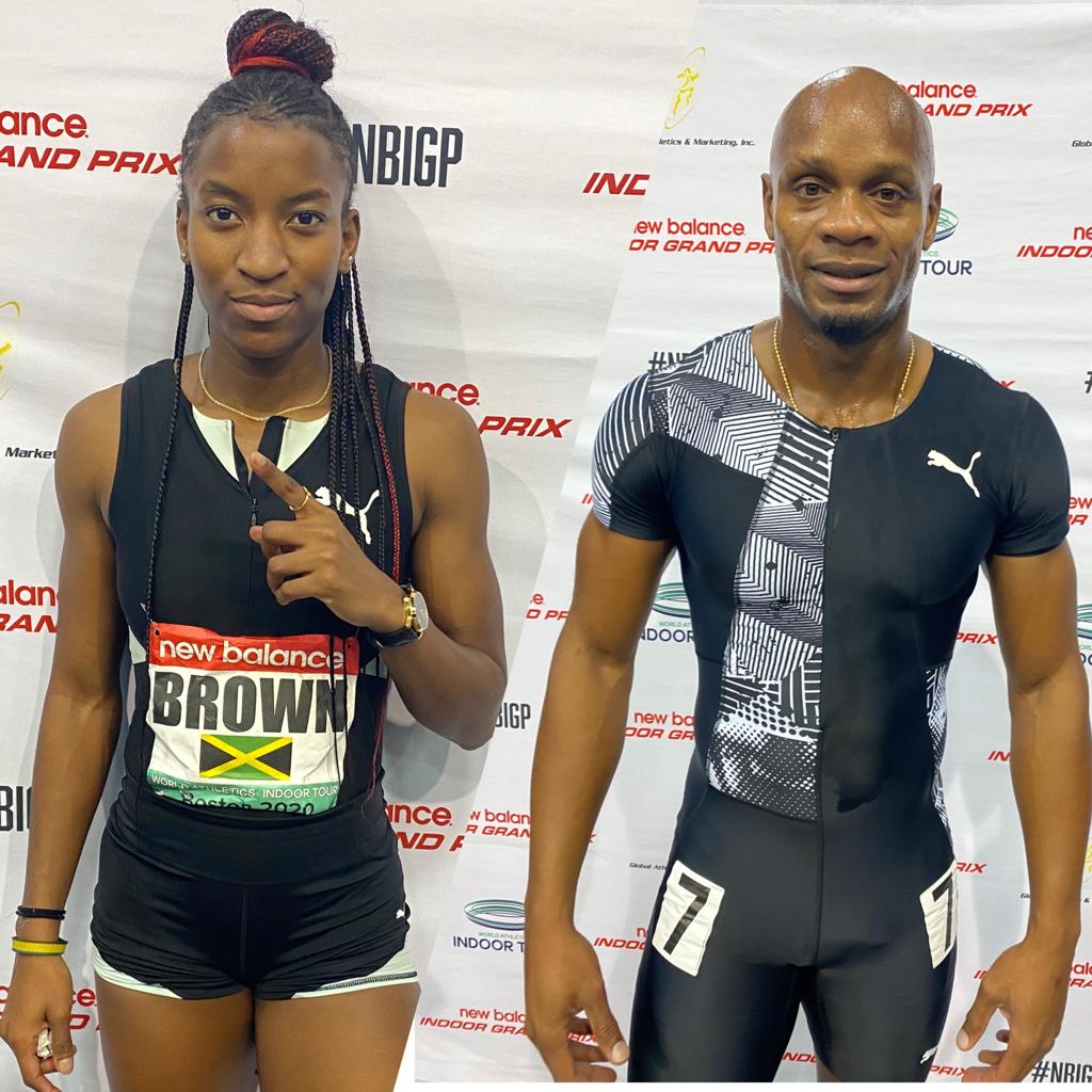 Janeek Brown was the best-placed Jamaica while Asafa Powell finished fifth at today's 25 January 2020 Boston Indoor Grand Prix