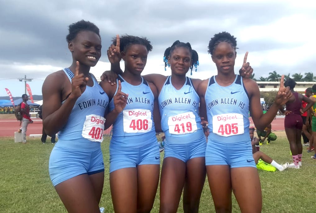Edwin Allen Class 2 girls deliver at Gibson McCook Relays