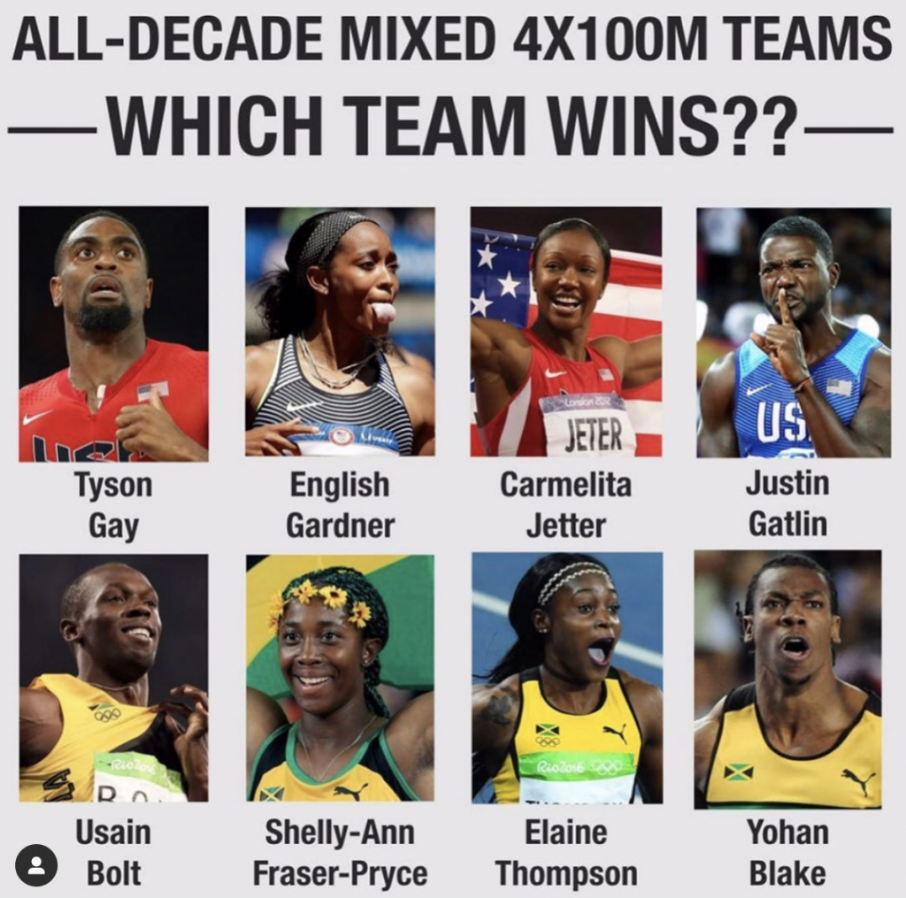 Jamaica vs USA in All-Decade Mixed 4x100m: Which team will win 
