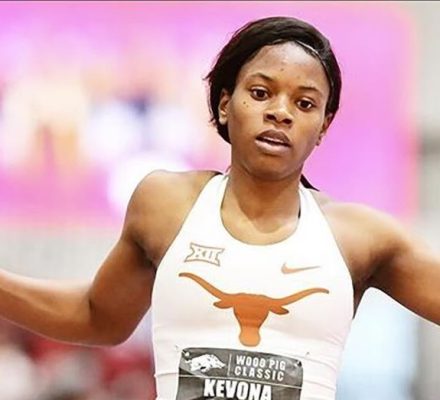 Kevona Davis finishes 2nd in 200m