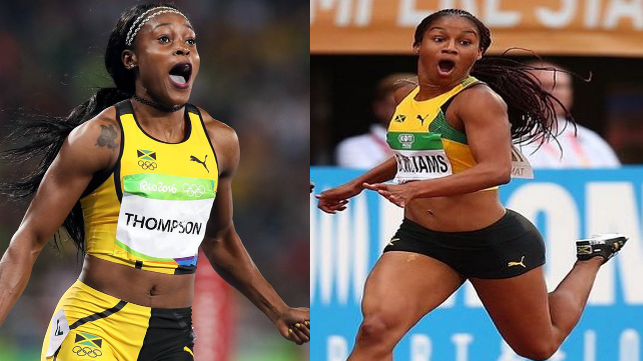 Elaine Thompson-Herah and Briana Williams for USATF Golden Games