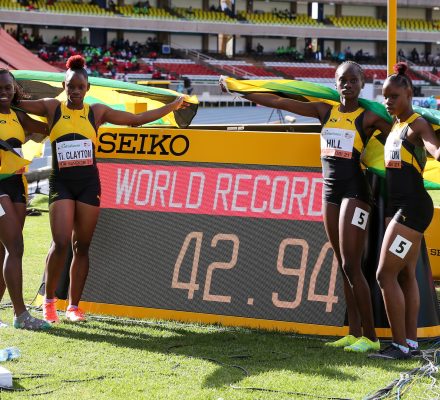 Clayton twin leads Jamaica to 4×1 World Record