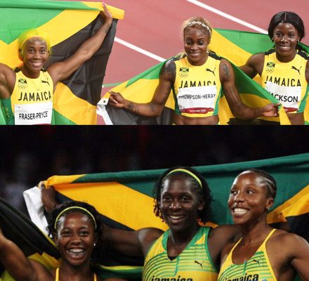The dominating Jamaican ladies in the short sprint