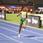 Abigail Campbell wins U17 400m at Carifta Games