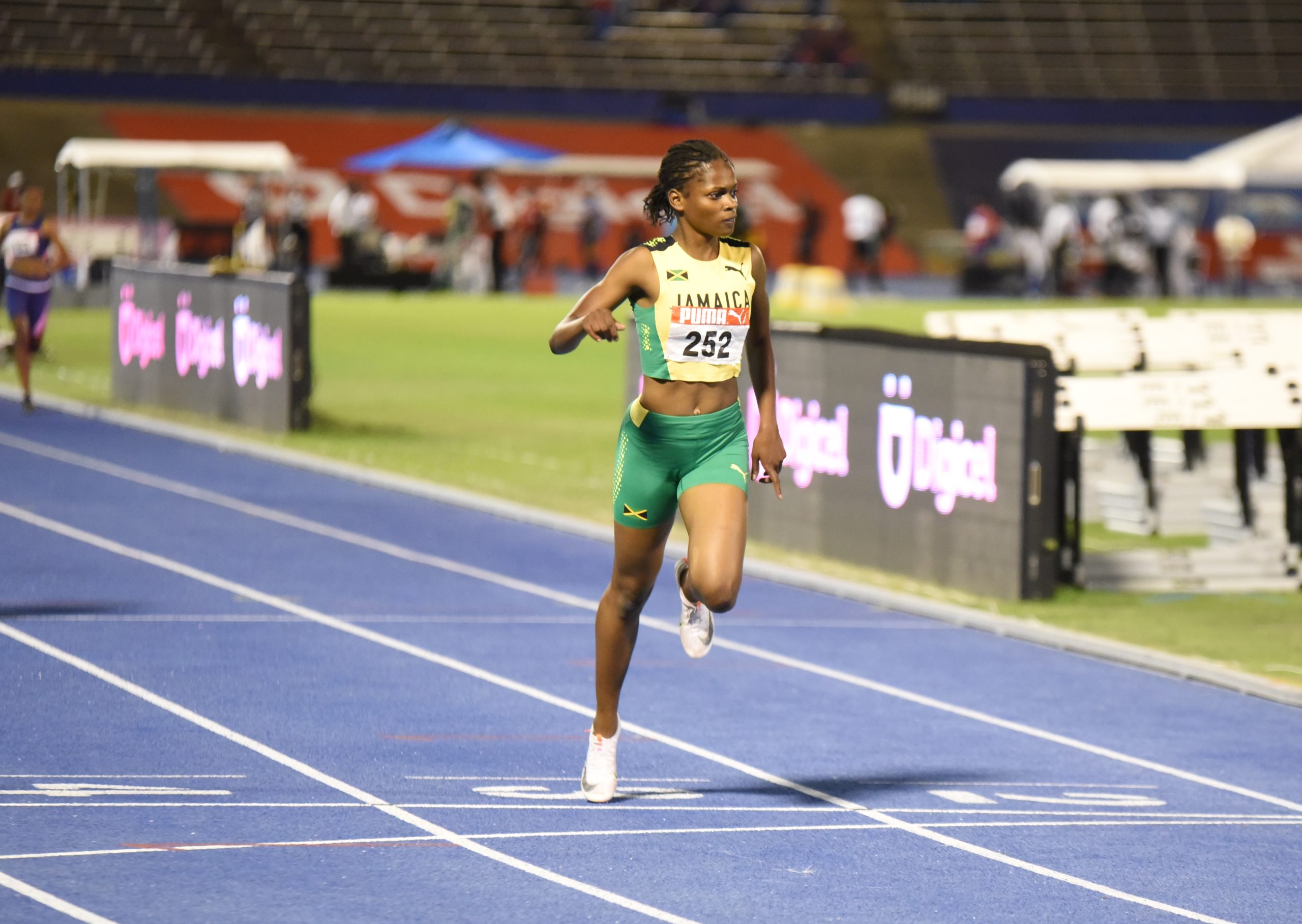 Abigail Campbell wins U17 400m at Carifta Games