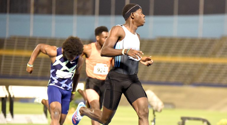 Seville Claims Victory in Men’s 100m Dash at John Wolmer’s Speed Fest