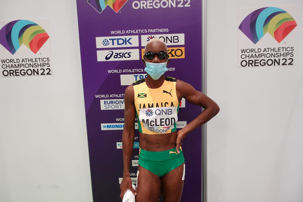 Candice McLeod at the Oregon22 World Athletics Championships in Eugene, USA