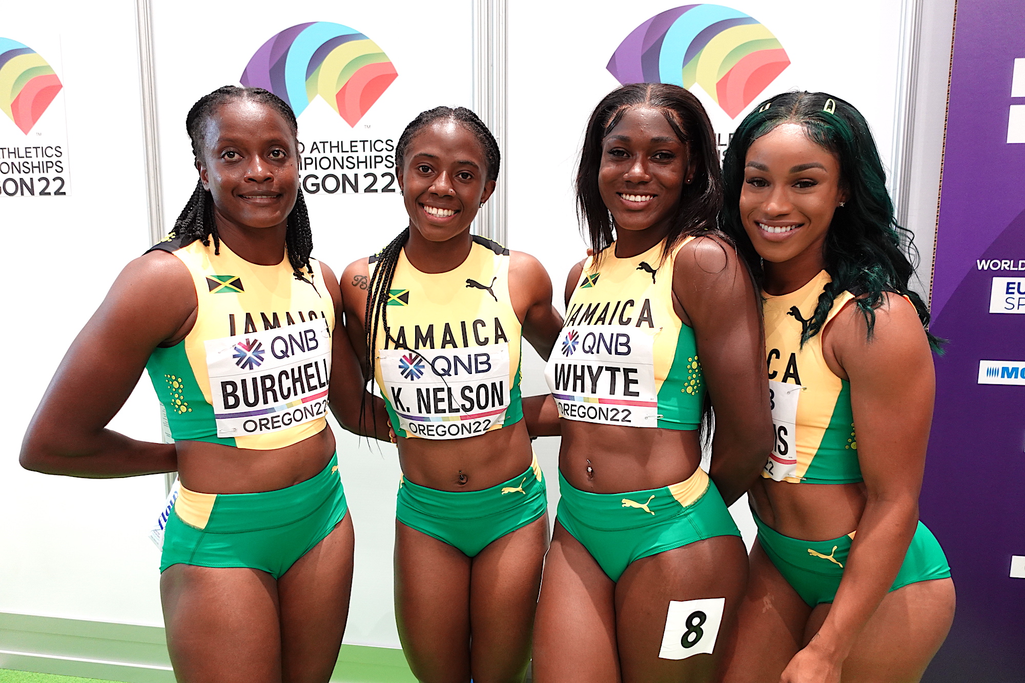 Jamaica 4x100m team Oregon22 
