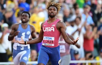 Lyles leads USA 200m sweep with flashy 19.31