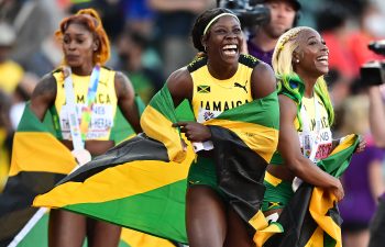 Jamaican women deliver clean sweep in historic 100m final