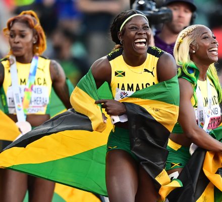 Jamaican women deliver clean sweep in historic 100m final