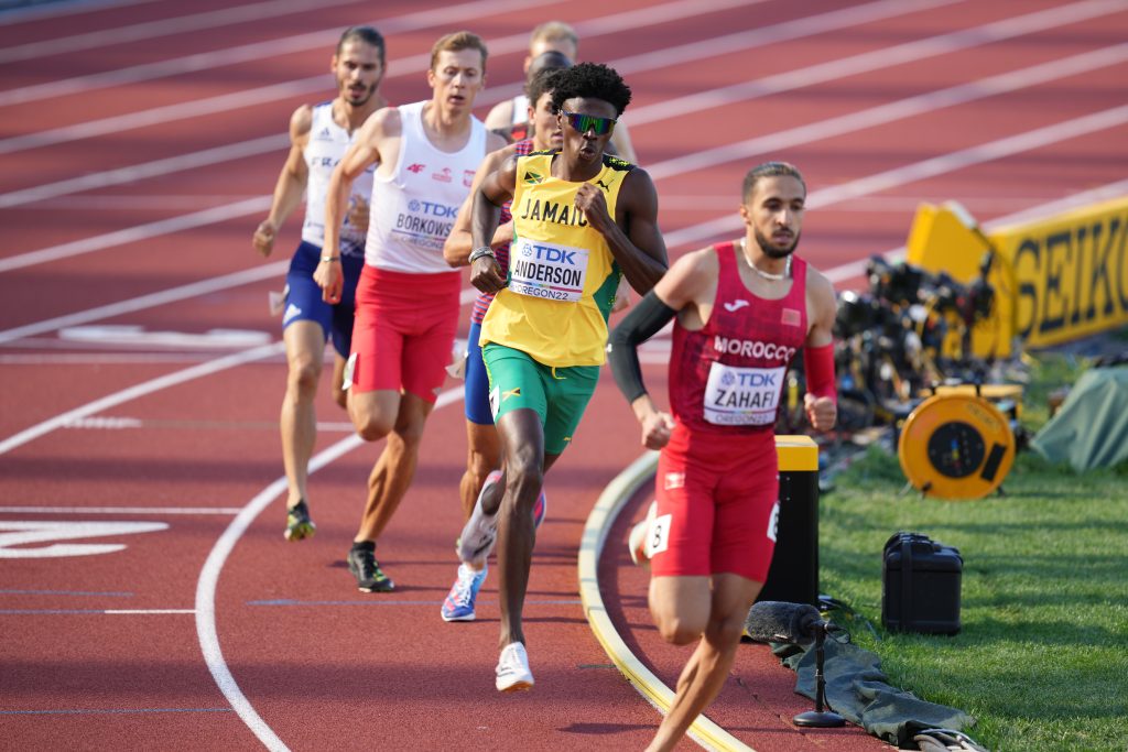Navasky Anderson in action at the Oregon22 World Athletics Championships