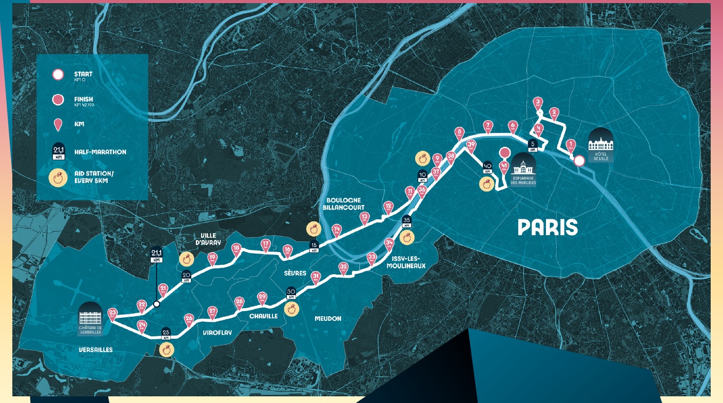 GRAPHIC: The 2024 Olympic Marathon course (courtesy of Paris 2024)