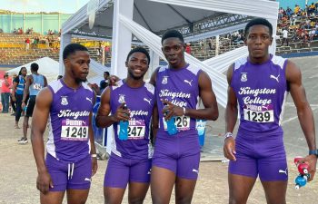 Kingston College and Hyde win Class 1 4x100m events at Gibson McCook Relays