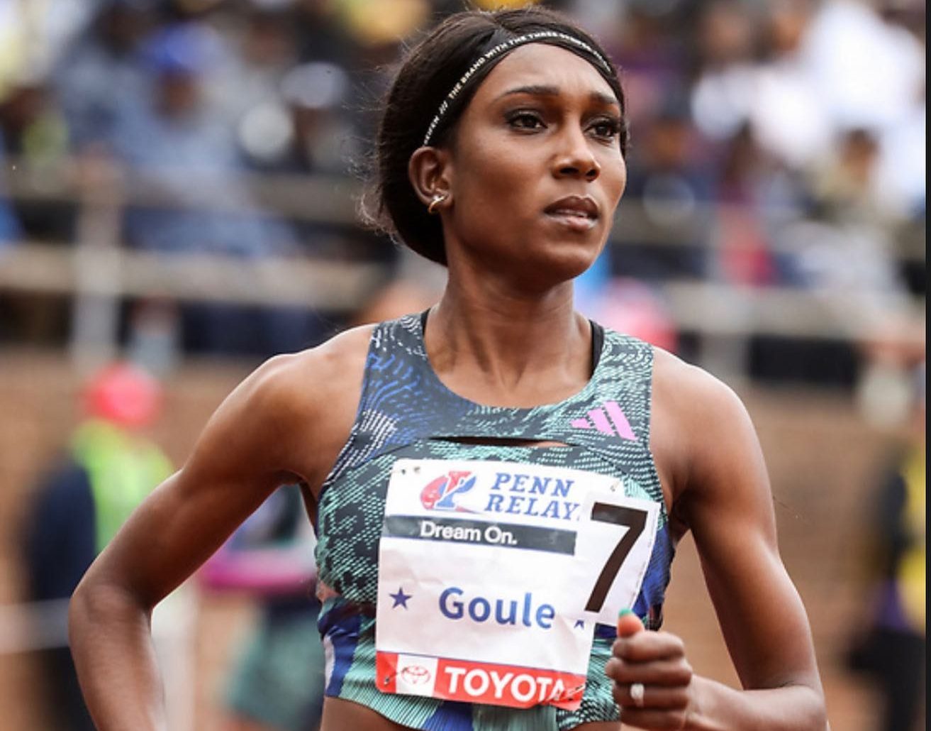 Natoya Goule Vows to Keep Pushing After Second Place Finish at Penn Relays