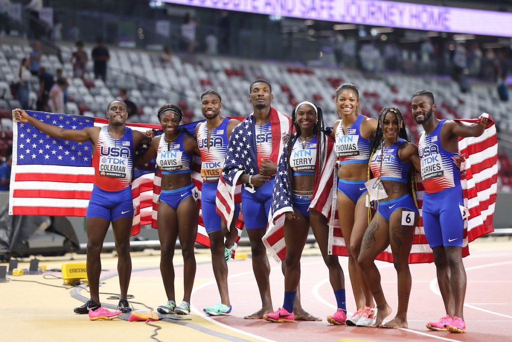USA Dominates with Double Gold in 4x100m Relays at Budapest 2023 World