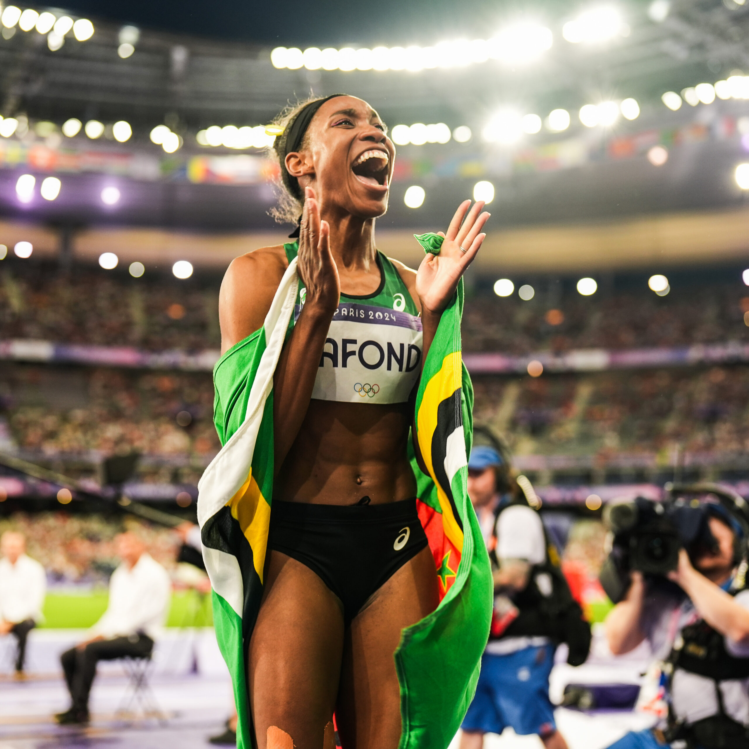 Golden Leap: Thea LaFond Soars into History with Dominica’s First Olympic Title!