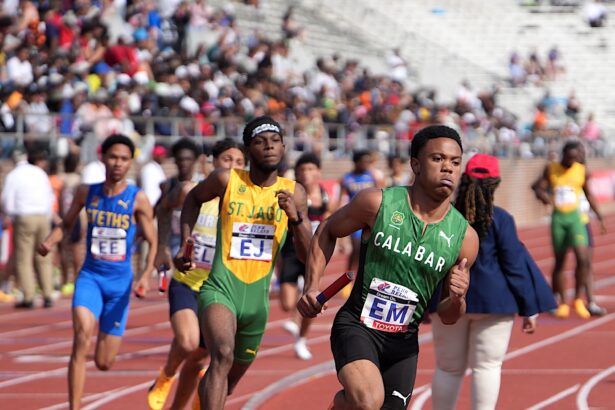 Nickeloy Bramwell, on second leg, ran a smooth 47.39 at Penn Relays 2025