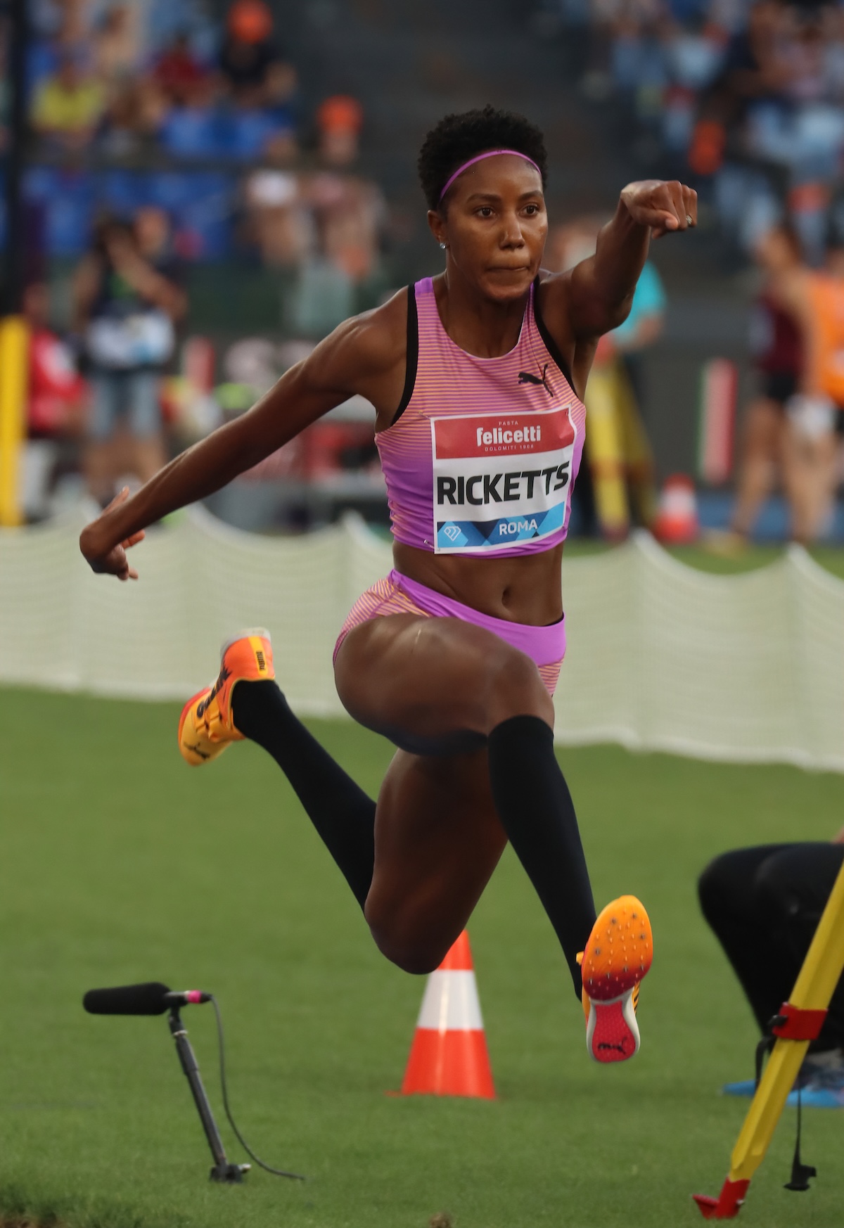 Shanieka Ricketts (JAM), 14.64 wins the women's triple jump at the Rome Diamond League