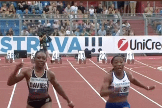 Thelma Davies wins 100m at Ostrava Golden Spike