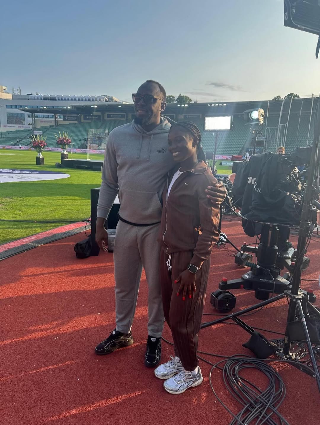 lympic Champion Julien Alfred Finally Meets Her Hero, Usain Bolt