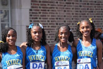Hydel 4x4 team at Penn Relays 2026 - Puma East Coast International Showcase