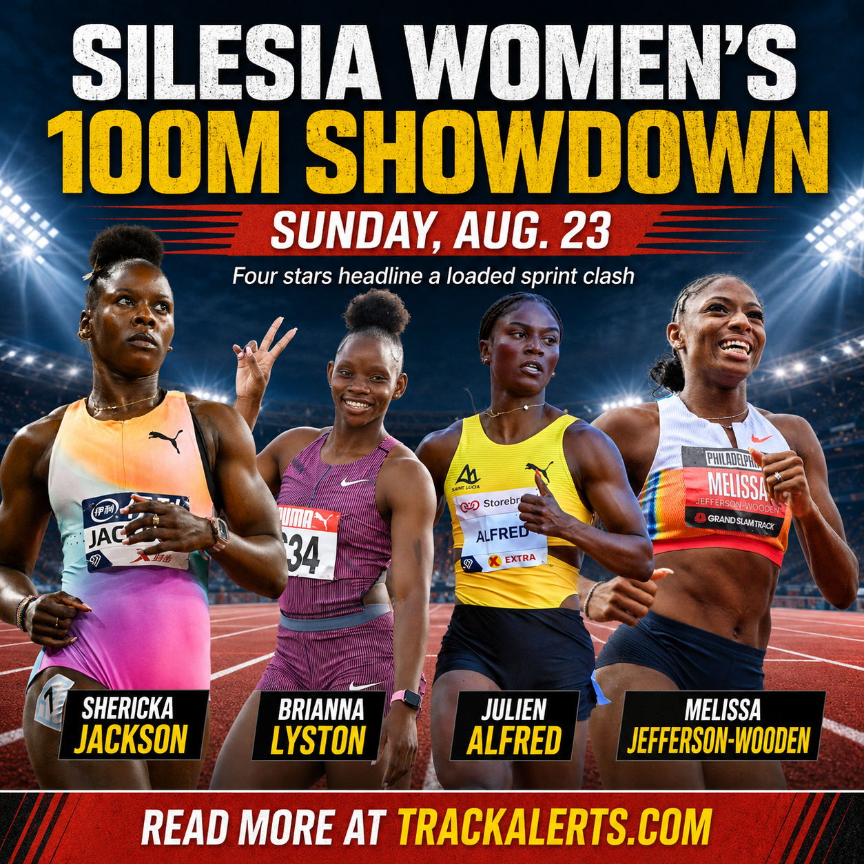 Four Jamaicans Set for Major Women’s 100m Clash at Silesia Diamond League