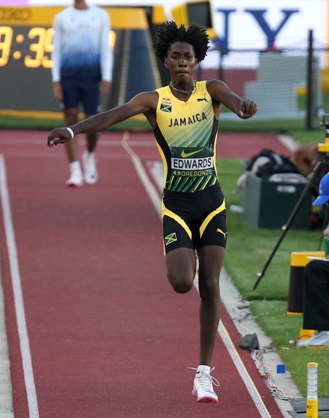 Jamaica’s Michael-Andre Edwards recovered from a shaky opening jump of 13.76m to deliver a memorable gold-medal performance in the men’s triple jump final at the World Athletics U20 Championships at Hayward Field in Eugene, Oregon, USA.