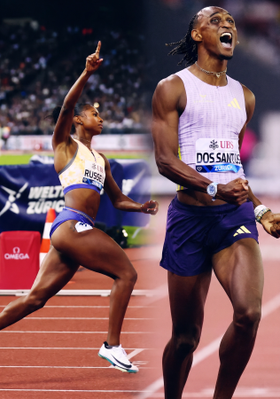 Masai Russell, Alison dos Santos Break World Records at Weltklasse Zurich Diamond League